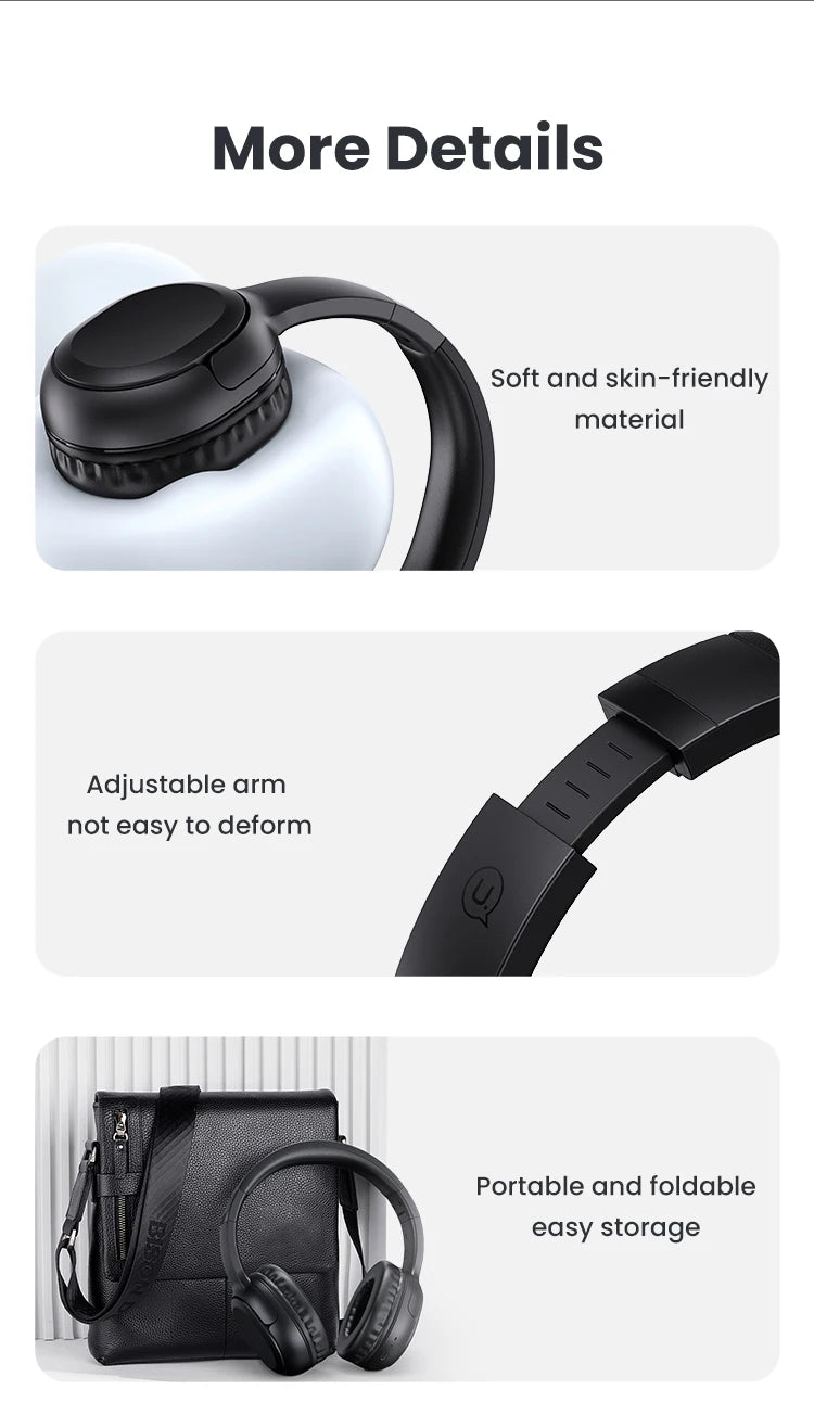 USAMS 40H Bluetooth Wireless Headphones